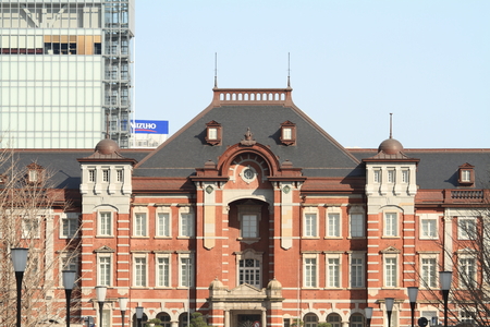 Tokyo station Marunouchi station building in Japanのeditorial素材