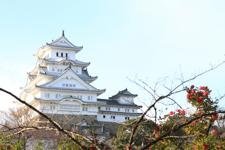 Himeji castle in Himeji, Hyogo, Japanのeditorial素材
