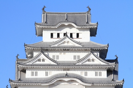 Himeji castle in Himeji, Hyogo, Japanのeditorial素材