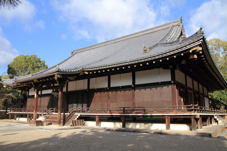main hall of Ninna ji in Kyoto, Japanのeditorial素材