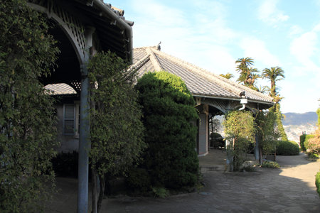 Glover house in Glover garden, Nagasaki, Japanのeditorial素材