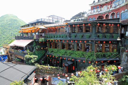 townscape of Jiufen, Taipei, Taiwanのeditorial素材