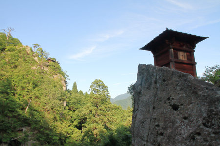 sutra repository of Risshaku ji (Yamadera) in Yamagata, Japanのeditorial素材
