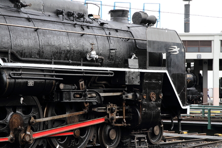 steam locomotive in Umekoji steam locomotive shed, Kyoto, Japanのeditorial素材