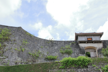 Kyukeimon at Shuri Castle, Naha, Okinawa, Japanのeditorial素材