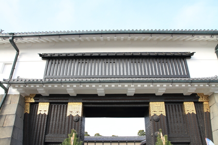 Higashiote gate of Nijo castle in Kyoto, Japanのeditorial素材