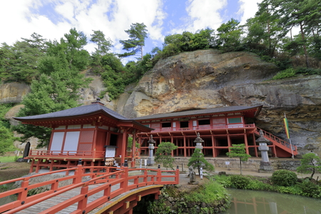 Takkou cave Bisyamon hall in Hiraizumi, Iwate, Japanのeditorial素材