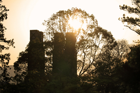 Nirayama reverberatory furnaces in Izu, Shizuoka, Japan (evening scene)の写真素材