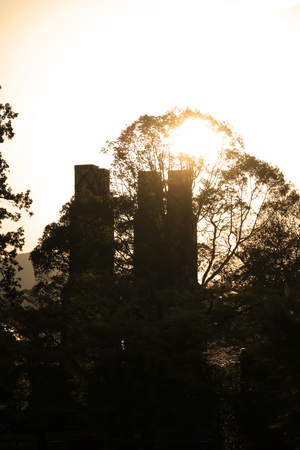 Nirayama reverberatory furnaces in Izu, Shizuoka, Japan (evening scene)の写真素材