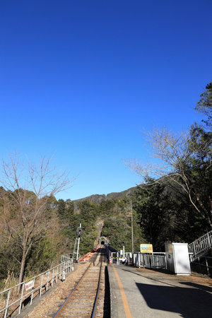 mystery Okuoikojo station in Shizuoka, Japanの写真素材
