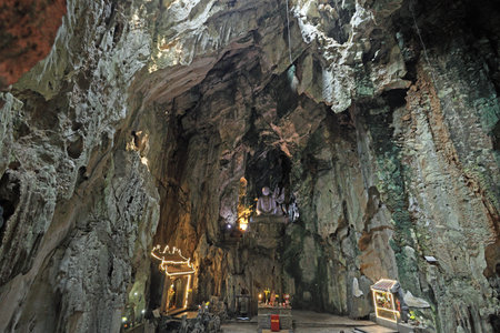 Huyen Khong cave in marble mountains, Danang, Vietnamの写真素材