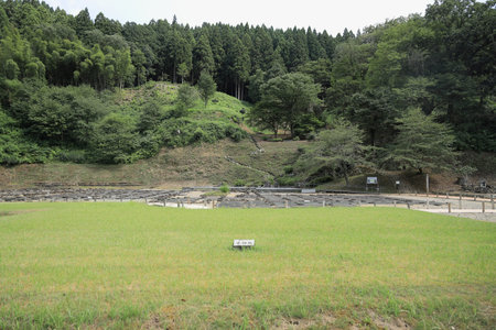Asakura yakata ruins at Ichijodani Asakura family historic ruins, Fukui, Japanの写真素材