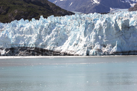 spectacular glacier in Glacier Bay, Alaskaの写真素材