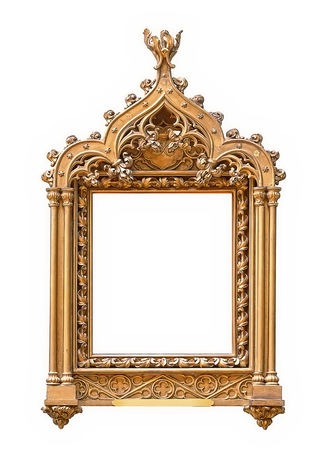 Gold frame for paintings, mirrors or photosの写真素材