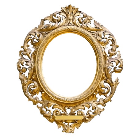 Gold frame for paintings, mirrors or photosの写真素材