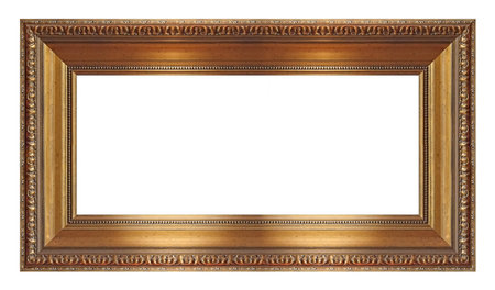 Golden frame for paintings, mirrors or photo