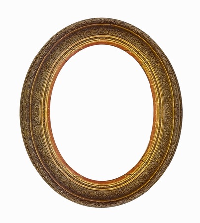 Golden frame for paintings, mirrors or photoの写真素材