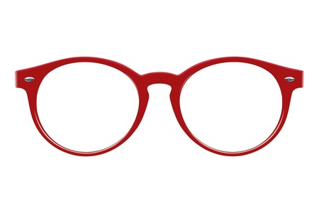 Glasses isolated on white background for applying on a portraitの写真素材