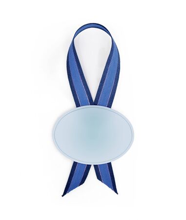 Award ribbon isolated on white backgroundの写真素材