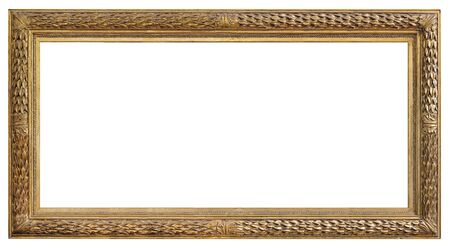 Panoramic golden frame for paintingsの写真素材