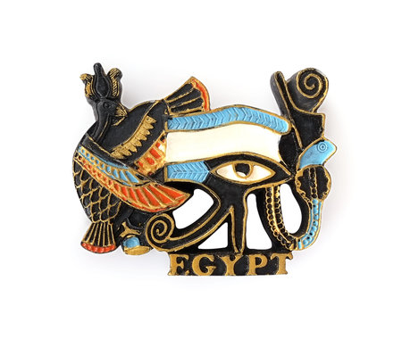 Souvenir (magnet) from Egypt isolated on white background.の写真素材