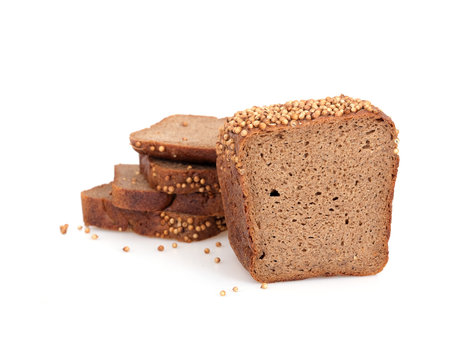 Fresh bread isolated on a white background