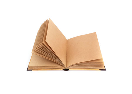 Mock open craft notebook isolated on a white background