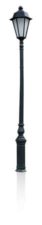 Street lamp isolated on a white background.の写真素材