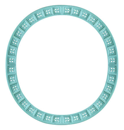 Bronze frame for paintings, mirrors or photo isolated on white background. Design element with clipping pathの写真素材