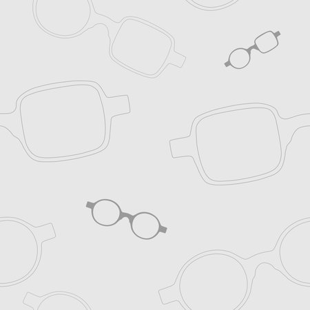 Modern seamless square vector pattern with glassesのイラスト素材