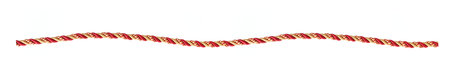 Silk red and gold rope isolated on white background