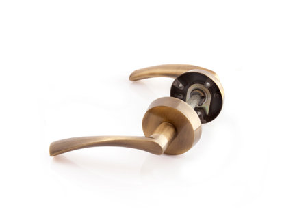 Door handle isolated on a white background Design element with clipping pathの写真素材