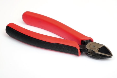 Isolated hand tools for repair and installation: pliers (composition on a white background)