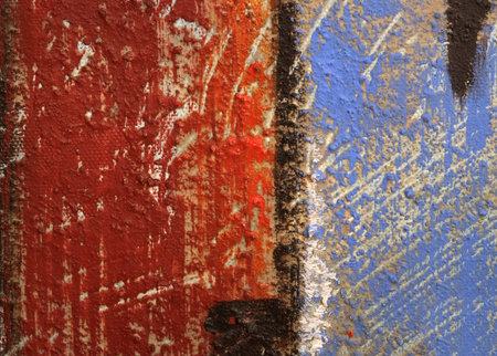 Isolated oil painting on canvas close-up (macro)