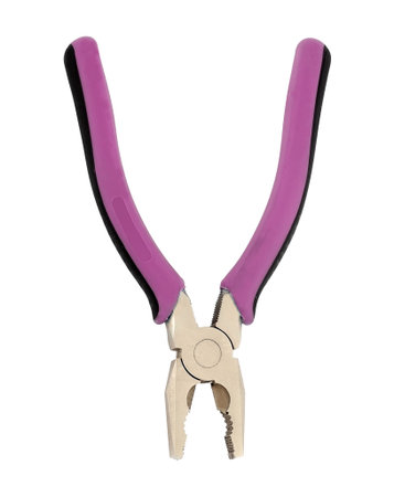 Isolated hand tools for repair and installation: pliers (composition on a white background).の写真素材