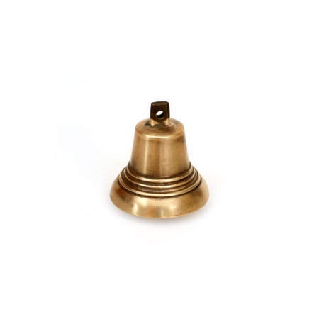 Souvenir golden bell isolated on a white background