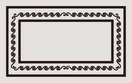 Vector decorative isolated frame for creating titles and captionsのイラスト素材