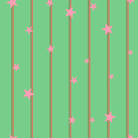 Square Seamless Christmass pattern: "Starry striped sky"のイラスト素材
