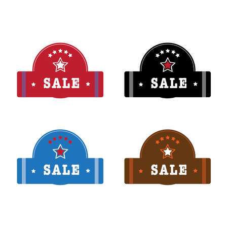 Vector Sale Tags (labels): templates in the style of "Cowboy West"のイラスト素材