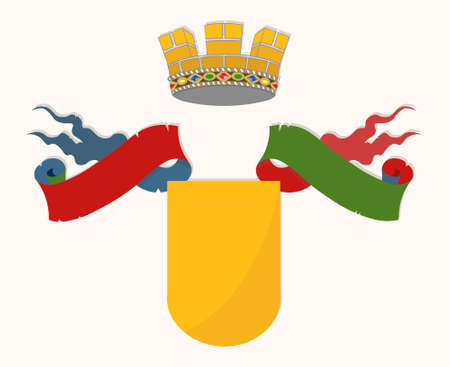 Heraldic medieval graphic elements. Vector designのイラスト素材