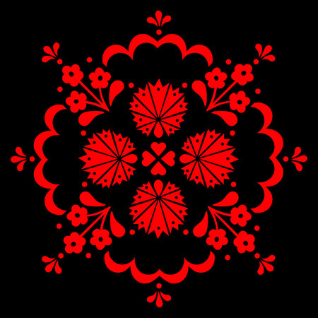 Seamless vector pattern in folk style (Slovakia)