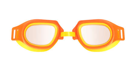 Sports goggles (glasses) for swimming isolated on white background for applying on a portrait.の写真素材