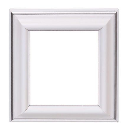 Wooden frame for paintings, mirrors or photo isolated on white background.