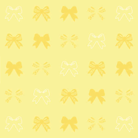 Seamless square pattern with stylish little bowsのイラスト素材