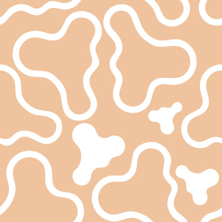Seamless pattern: smooth elements like clouds on a color backgroundのイラスト素材