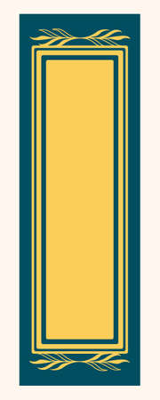 Vector book spine mockup with decorative elementsのイラスト素材