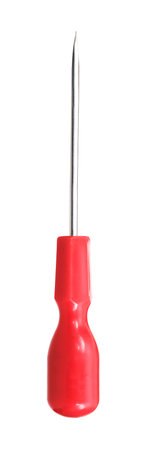 Stitching sharp awl isolated on white background