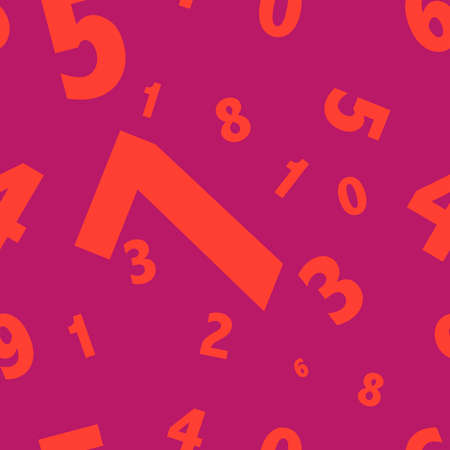 Vector seamless pattern for school with colors numbersのイラスト素材