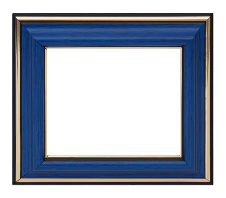 Wooden frame for paintings, mirrors or photo isolated on white background.