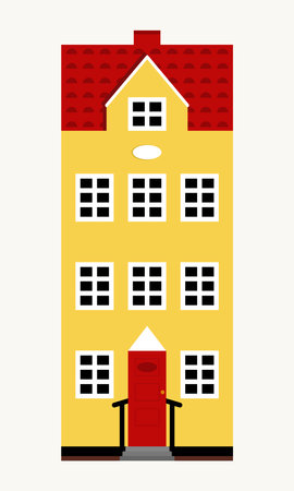 Vector images of medieval house isolated on a white backgroundのイラスト素材